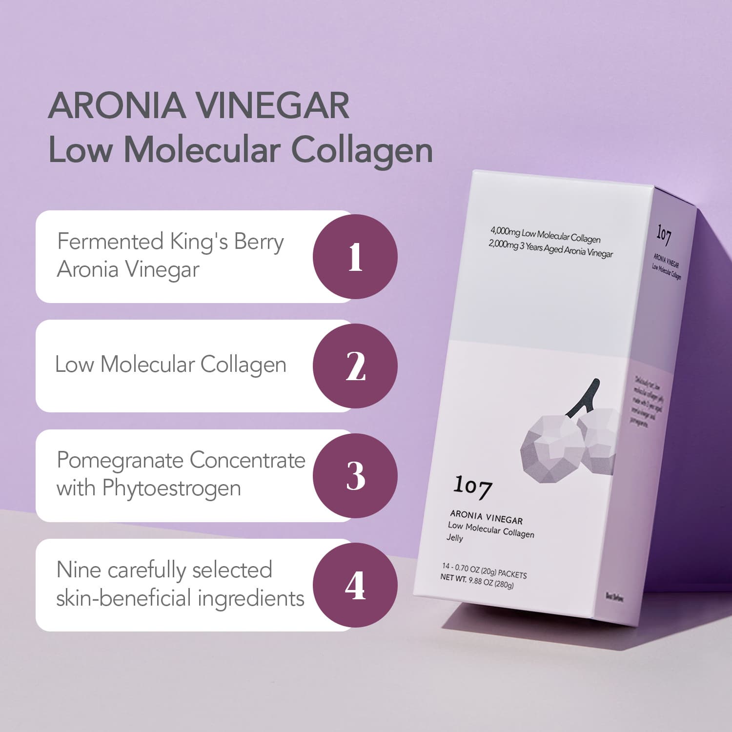 ARONIA VINEGAR Low Molecular Collagen Jelly