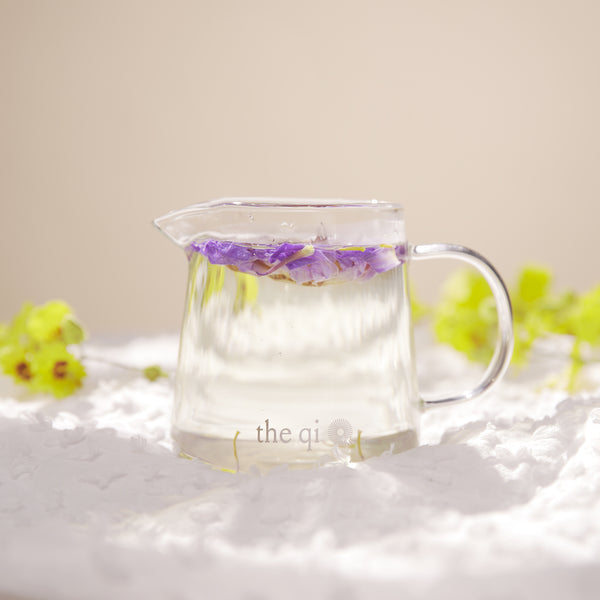 Glass Teacup w/ infuser & Bamboo lid (15oz.)